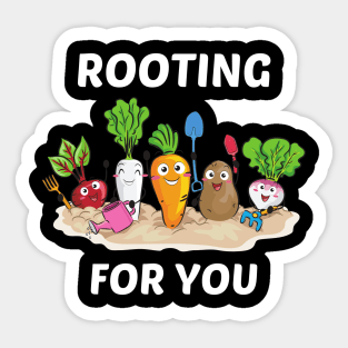 Rooting For You - Gardening Pun Sticker